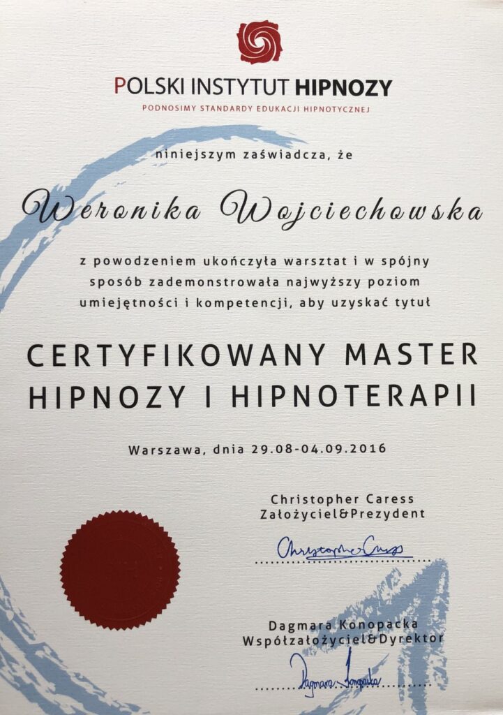 PIH Certyfikowany Hipnoterapeuta